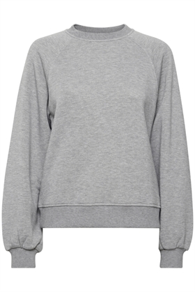 ICHI Sweatshirt - IHMALO SW2, Medium Grey Melange