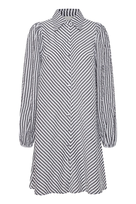 ICHI Kjole - IXSTACY Dress, Meteorite/White Stripe