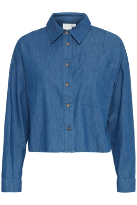 ICHI Skjorte - IXKRISTA Shirt, Washed Blue Denim