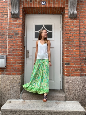 Sirups egne favoritter Nederdel - SK252 Boho Print Skirt, Green