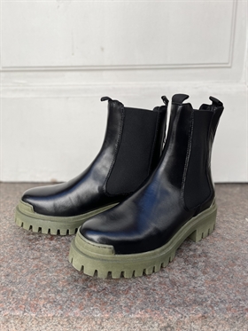 Pavement Støvler - 21367 MALOU Boots, Black/Green
