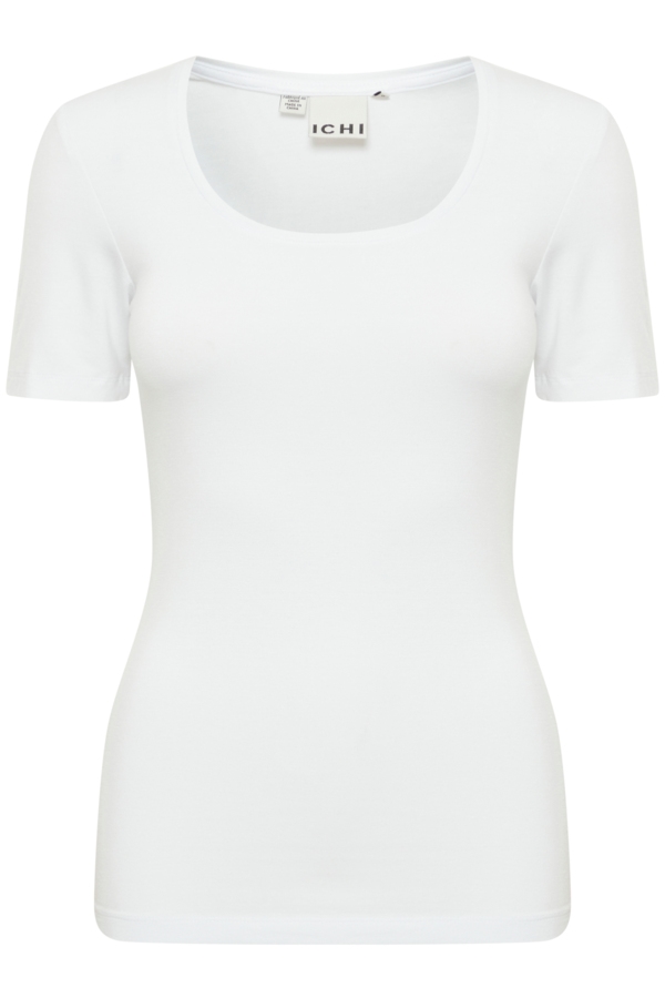 ICHI T-shirt - IHZOLA PLAIN SS, White