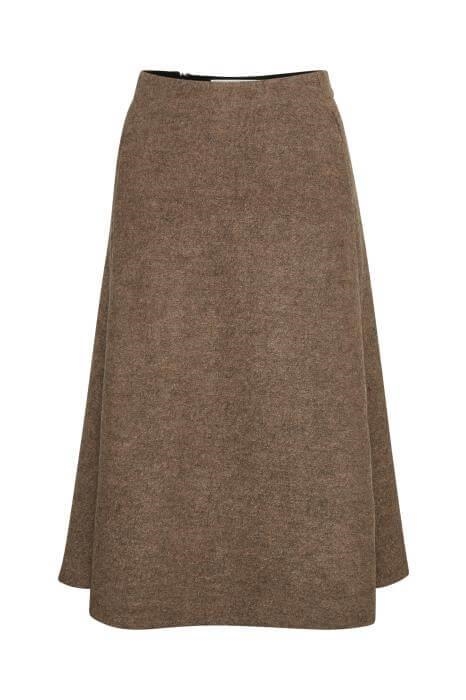 InWear Nederdel - ChanningIW A-line Skirt, Brown Melange