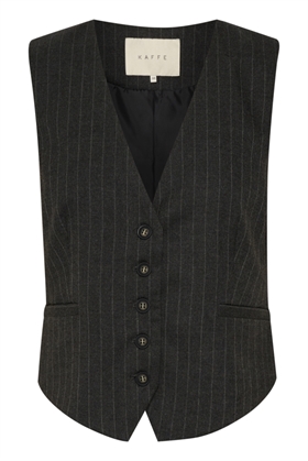 Kaffe Vest - KAtya Waistcoat, Dark Grey Melange Stripe