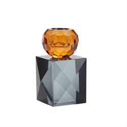 Cozy Living Lysestage - Miss Etoile Crystal Candleholder, Amber/Grey