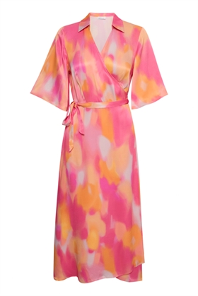 Karen By Simonsen Kjole - IdrisKB Long Dress, Pink Sun Beam