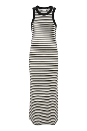 Karen By Simonsen Kjole - OvaKB Dress, Egret/Black Stripe
