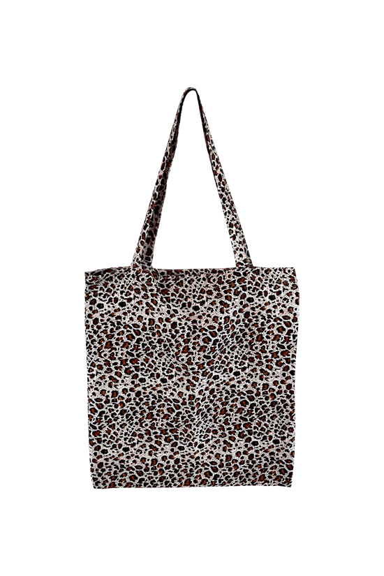 Black Colour Net - Lulu Shopper, Brown Leopard