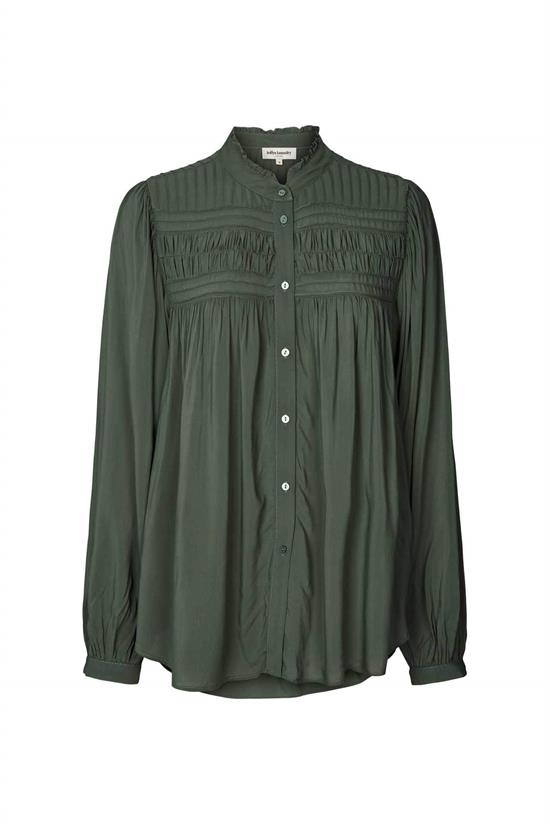 Lollys Laundry Skjorte - Cara Shirt, Dusty Green