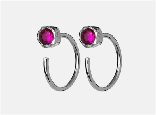 Maanesten Ëreringe - Mesa Pink Earrings, Silver