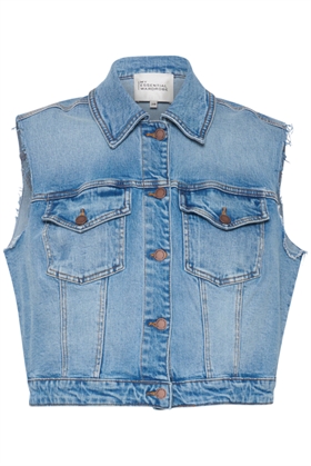 My Essential Wardrobe Vest  - DangoMW 144 Vest, Light Blue Retro Wash