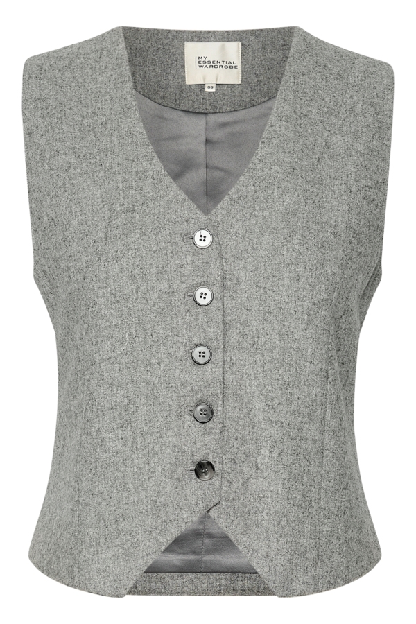 My Essential Wardrobe Vest - LukasMW Vest, Iron Grey Melange