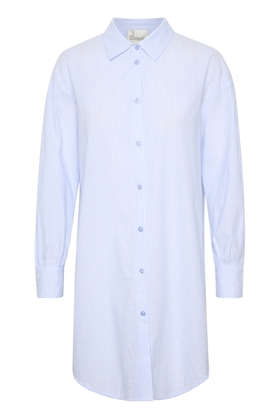 My Essential Wardrobe Skjorte - FrejaMW Long Shirt, Placid Blue Dip Dye