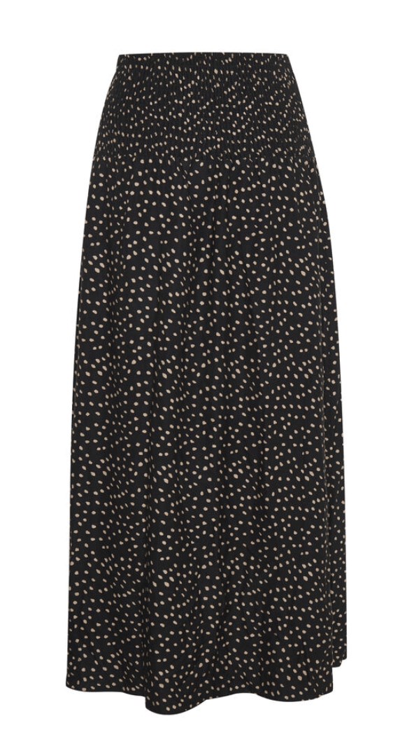 Tropez Nederdel Skirt Maxi, Black Odd Dot