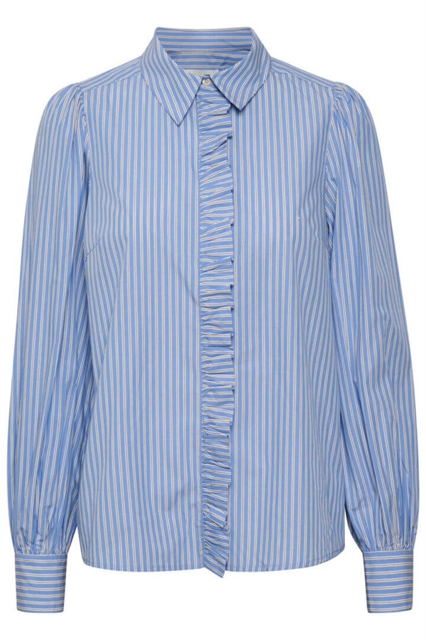 Part Two Skjorte - VenaPW SH, Blue Bonnet Stripe