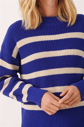 Part Two Strik - RetaPW Pullover, Bluing Stripe