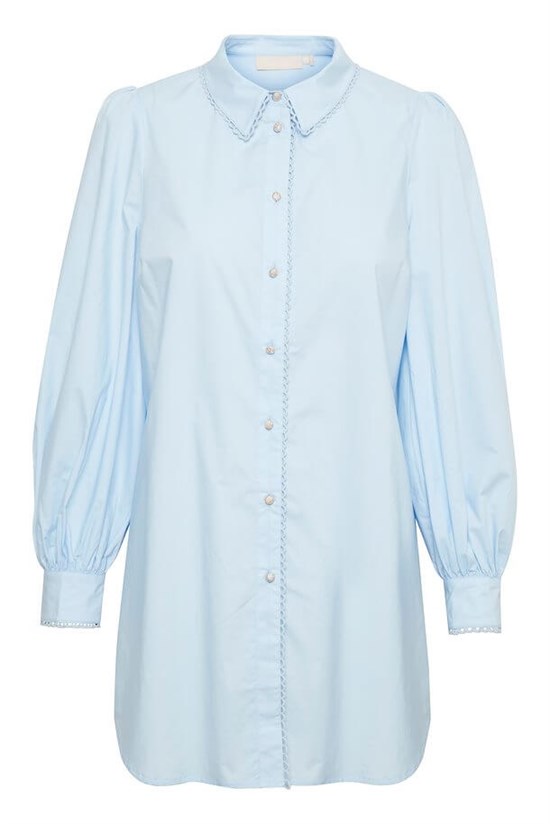 Karen By Simonsen Bluse - Philly Long Shirt, Xenon Blue