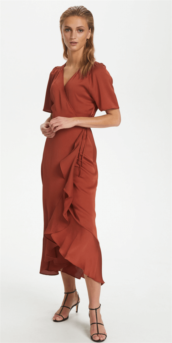 Soaked in Luxury Kjole - SL Karven Dress, Barn Red_