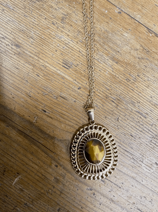 Sirups egne favoritter Halskæde - Pendant necklace, Gold w. brown