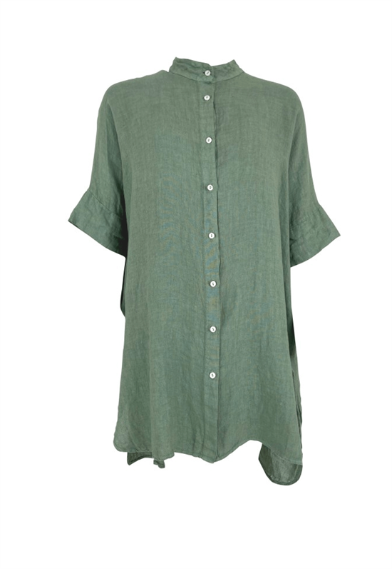 Black Colour Bluse - Siena Shirt, LT Green