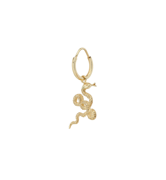 Anna+Nina Vedhæng - Single Snake Earring, Goldplated