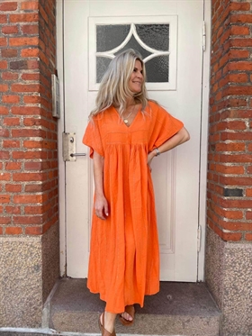 Sirups egne favoritter Kjole - Paillet Dress Short Sleeve, Orange