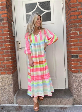 Sirups egne favoritter Kjole - 9590 Pattern Dress, Neon Green Pink