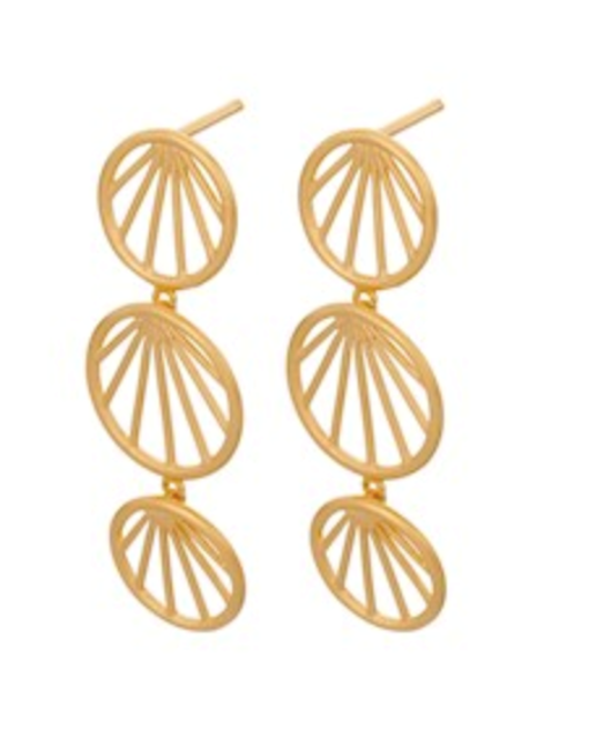 Pernille Corydon ¿reringe - Sunray Earrings, Gold Plated