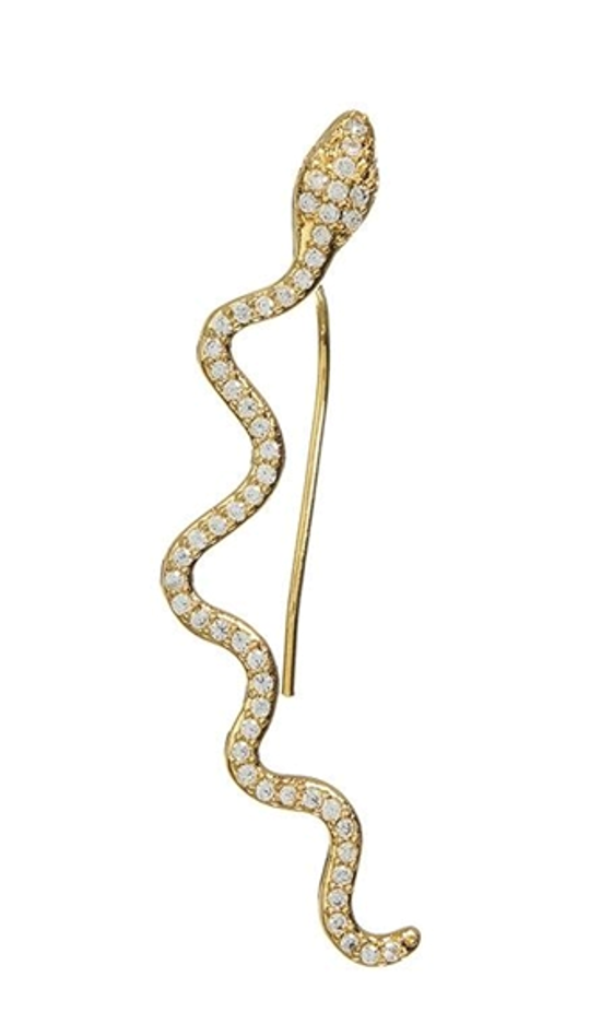 Joseph cph ørering - Crawling snake earring single, Gold