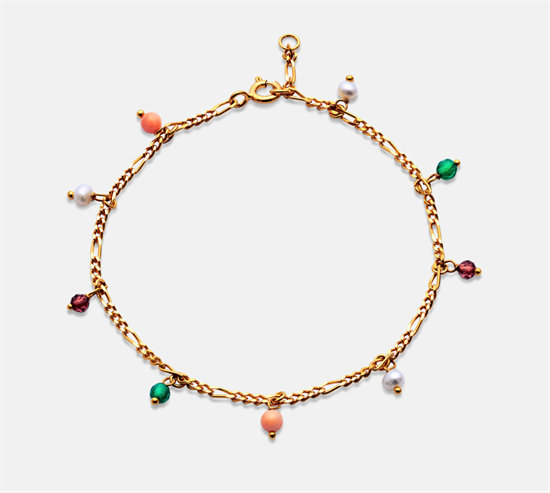 Maanesten Armbånd - Salma Color Bracelet, Guld 