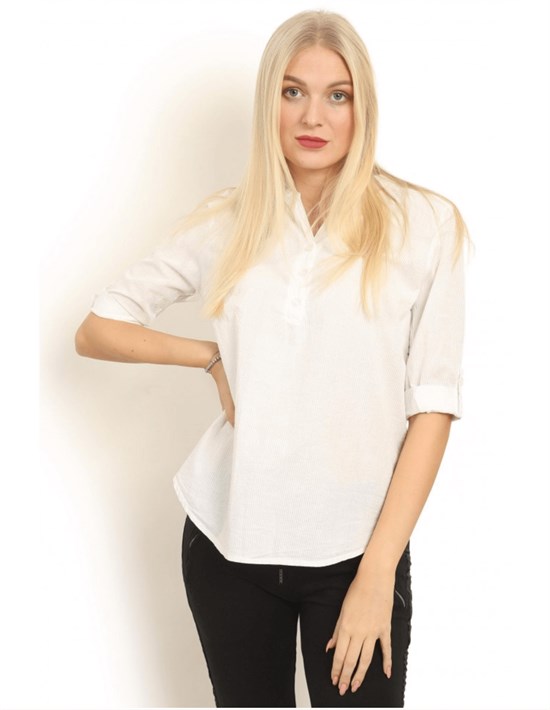 Copenhagen Luxe Bluse - Skjorte 1149, White Stripes