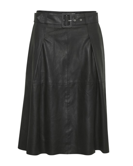 Denim Hunter Nederdel - DHEnzo Leather Skirt, Black 