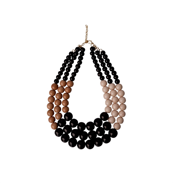 Black Colour halskæde - BCImani Chuncky Necklace, Black