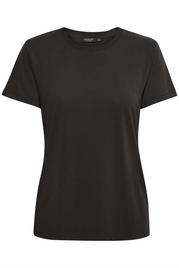 Soaked in Luxury T-Shirt - SLColumbine crew-neck T-shirt, Black