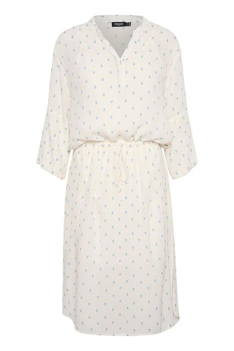 Soaked In Luxury Kjole - SLEa Zaya Dress, White With Blue Dots