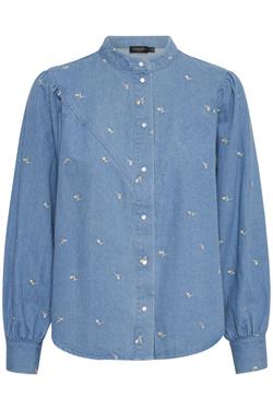 Soaked In Luxury Skjorte - SLKianna Shirt LS, Light Blue Denim