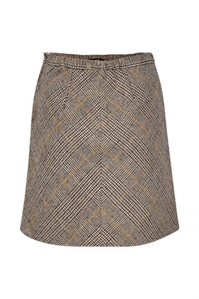 Soaked IN Luxury Nederdel - SLyara Skirt, Brown Check