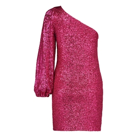 Steve Madden Kjole - Assymetrical Sequins Dress, Pink