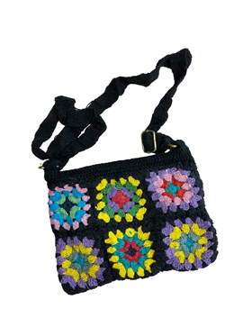 Sirups Egne Favoritter Taske - Crochet Crossboy Bag, Black