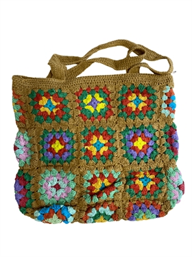 Sirups Egne Favoritter Taske - Crochet Mini Tote Bag, Camel