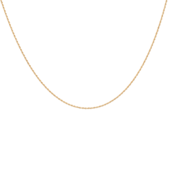 Anna+Nina Halskæde - Twisted Plain Necklace Long, Goldplated
