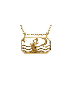 Maanesten Halskæde - Zodiac Aquarius Necklace, Guld