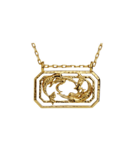 Maanesten Halskæde - Zodiac Pisces Necklace, Guld