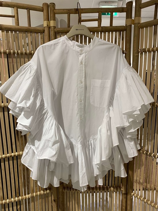 Rabens Saloner Bluse/tunika - BIBBI Shirt, White