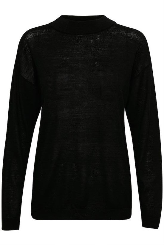 Gestuz Bluse - MerinaGZ pullover, Black 