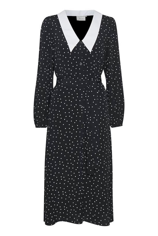 Gestuz Kjole - KatlaGZ Dress, Black w. white dot