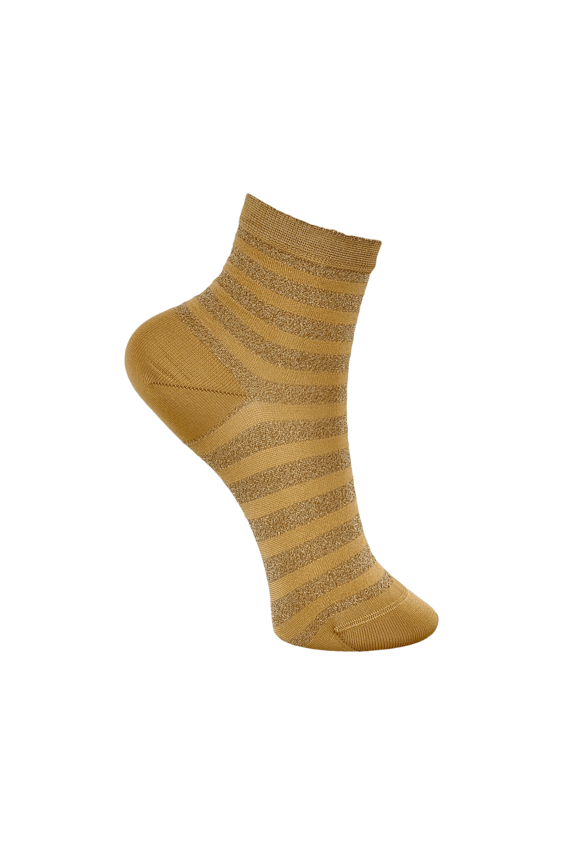 Black Strømper Beth Stripe Sock, Gold