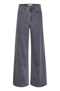 Gestuz Jeans - GlendaGZ HW wide jeans, Washed Light Grey