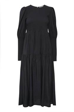 Gestuz Kjole - MorianaGZ solid long dress, Black