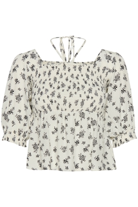 Gestuz Bluse - SanvieGZ P blouse, Egret Flower